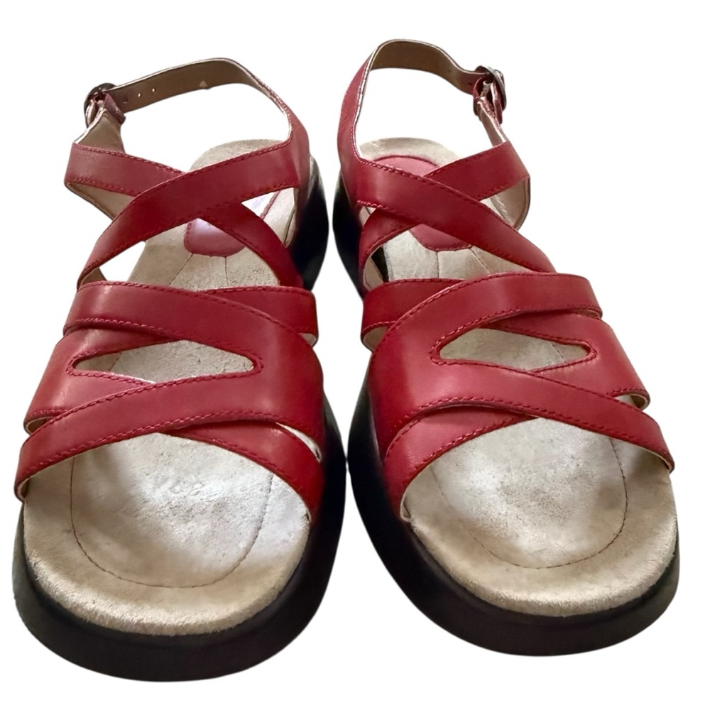 Dansko Red Strappy Leather Sandals size 39 - Picture 6 of 8